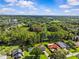 Aerial view of the property highlighting its location near the lakes at 210 Lake Hobbs Rd, Lutz, FL 33548