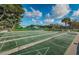 Recreational shuffleboard courts surrounded by lush landscaping at 2460 Persian Dr # 44, Clearwater, FL 33763
