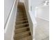 Carpeted staircase leading to the home's upper level with a large living area at 3926 Cat Mint St, Tampa, FL 33619