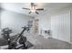 Multipurpose room with workout area and closet, offering ample space and functionality at 10270 Shady Preserve Dr, Riverview, FL 33578