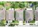 An aerial view of a neatly arranged neighborhood with well-maintained homes and green spaces at 10813 Rockledge View Dr., Riverview, FL 33579