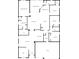 Detailed floor plan showcasing the layout of the home, including bedrooms, bathrooms, kitchen, living spaces, and garage at 10813 Rockledge View Dr., Riverview, FL 33579