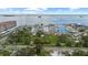 Aerial view of the marina near a body of water and city with lots of greenery in between at 1222 Palm St, Clearwater, FL 33755