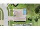 Aerial view of home with screened pool at 12910 Prestwick Dr, Riverview, FL 33579