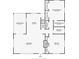 Detailed floor plan showcasing the layout of the living room, kitchen, bedrooms, and bathrooms on the main floor at 1600 Lonesome Pine Ln, Tarpon Springs, FL 34689