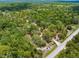 Aerial view of lush greenery, highlighting a private, secluded property at 17207 Bosley Dr, Spring Hill, FL 34610