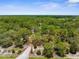 An aerial shot that captures the home surrounded by lush green trees, showcasing the expansive and private lot at 17207 Bosley Dr, Spring Hill, FL 34610