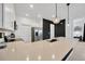 Bright kitchen with quartz countertops, stainless steel appliances, and modern lighting at 17741 Tawny Malt Pl, Land O Lakes, FL 34638