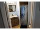 Bathroom features modern vanity and shower with tile, offering a clean and functional space for everyday use at 2304 W Rio Vista Ave, Tampa, FL 33603