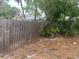 Fenced backyard with mature trees and potential for outdoor living at 3927 Huntington Ne St, St Petersburg, FL 33703