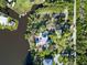 Waterfront property featuring a pool and private dock perfect for enjoying waterfront activities at 4915 South Rd, New Port Richey, FL 34652