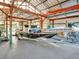 Boat in garage, providing secure and convenient storage for watercraft enthusiasts at 4915 South Rd, New Port Richey, FL 34652