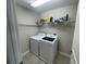 Well-lit laundry room equipped with modern washer and dryer at 1596 Ludington Ave, Wesley Chapel, FL 33543