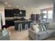Inviting living space adjoining kitchen, featuring ample seating and seamless flow for entertaining at 1596 Ludington Ave, Wesley Chapel, FL 33543