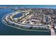 Aerial view of the community with water access, showcasing location along the bay at 225 Pompano Se Dr # D, St Petersburg, FL 33705