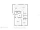 Detailed floor plan showcasing the layout with the living room, bedrooms, bathrooms, and kitchen at 225 Pompano Se Dr # D, St Petersburg, FL 33705