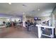 Community fitness center featuring modern equipment and a mirrored wall for a comprehensive workout space at 225 Pompano Se Dr # D, St Petersburg, FL 33705