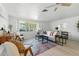 Inviting living room with hardwood floors, neutral decor, and a large window at 3633 Odom Dr, New Port Richey, FL 34652
