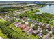 High-angle view of the homes by the lake with abundant trees, showcasing the serene and nature-filled community at 6218 Magnolia Park Blvd, Riverview, FL 33578