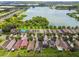 Expansive aerial view of the neighborhood near a picturesque lake, highlighting the community's appeal and natural charm at 6218 Magnolia Park Blvd, Riverview, FL 33578