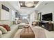 Spacious living room featuring an open layout, recessed lights and stylish decor at 6218 Magnolia Park Blvd, Riverview, FL 33578
