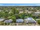 Expansive aerial view of neighborhood with lush greenery and a mix of single Gathering homes at 6832 Treehaven Dr, Spring Hill, FL 34606