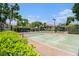 Community tennis court surrounded by trees and green landscaping at 1107 Normandy Trace Rd, Tampa, FL 33602