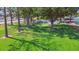 Large community dog park with picnic benches and shade trees at 11304 Plumtree Ct, Riverview, FL 33579