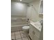 Bathroom featuring a shower and tub combination with a single sink vanity at 2501 Harn Blvd # H20, Clearwater, FL 33764