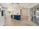 Open concept kitchen with a large island and stainless steel appliances at 5092 Abagail Dr, Spring Hill, FL 34608