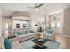 Inviting living room with hardwood floors, neutral walls, comfortable seating, and an open floor plan at 5092 Abagail Dr, Spring Hill, FL 34608