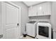 Well-organized laundry room with modern washer and dryer, providing convenience and efficiency at 18164 Turning Leaf Cir, Land O Lakes, FL 34638
