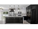 The updated kitchen has modern lighting, stainless appliances, and a center island at 3909 W Oklahoma Ave, Tampa, FL 33616
