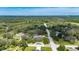 Expansive aerial view of a home with a screened pool surrounded by lush greenery and mature trees at 11301 Donneymoor Dr, Riverview, FL 33569