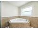 Bathroom with an angled, tiled soaking tub at 11301 Donneymoor Dr, Riverview, FL 33569