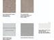Selection of interior finishes for the home, featuring carpet, tile, quartz counters, and cabinet colors at 13236 Stable Pl, Parrish, FL 34219