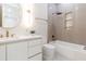 Stylish bathroom with a vanity, and a shower-tub combo at 1808 W Erna Dr, Tampa, FL 33603