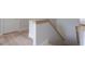 Bright staircase featuring natural wood floors and a decorative handrail at 1808 W Erna Dr, Tampa, FL 33603