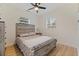 Spacious main bedroom featuring a ceiling fan and two windows providing natural light at 2311 16Th S Ave, St Petersburg, FL 33712
