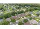 Gorgeous aerial view of a suburban neighborhood with manicured lawns and mature trees at 3725 Grand Forks Dr, Land O Lakes, FL 34639