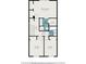 Floor plan showcasing a primary bedroom and two additional bedrooms, as well as three bathrooms and hall at 4117 Daventry Ln, Palm Harbor, FL 34685