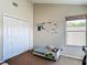Bright bedroom with vaulted ceilings, closet and neutral paint at 9707 Kings Canyon Pl, Tampa, FL 33634