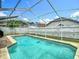 Inviting screened-in pool area, perfect for outdoor relaxation and entertainment at 9707 Kings Canyon Pl, Tampa, FL 33634