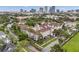Aerial shot of Hyde Park Place showing lush greenery, landscaping, and city views at 1000 W Horatio St # 129, Tampa, FL 33606