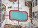 Birds eye view of the community pool with plenty of lounge chairs to relax at 1000 W Horatio St # 129, Tampa, FL 33606