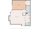 Detailed floor plan showcasing the layout including the bedroom, bathroom, kitchen, living room and laundry room at 1000 W Horatio St # 129, Tampa, FL 33606