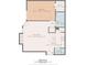 Detailed floor plan showcasing the layout including the bedroom, bathroom, kitchen, living room and laundry room at 1000 W Horatio St # 129, Tampa, FL 33606