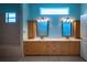 Bathroom with large vanity with double sinks and adjacent walk-in shower at 1137 Pristine Pl, Lutz, FL 33549