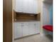 Practical laundry area featuring ample cabinet storage and a countertop at 1137 Pristine Pl, Lutz, FL 33549