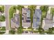 Aerial shot showcasing the home's layout, including a private pool and backyard at 5955 Caldera Ridge Dr, Lithia, FL 33547
